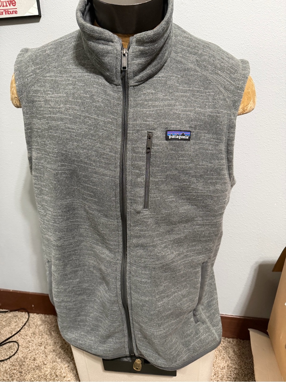 Patagonia Men's Gray Full-Zip Better Sweater Fleece Vest